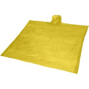 Bullet Ziva Adults Unisex Disposable Rain Poncho With Pouch / Yellow